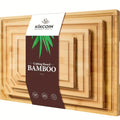 Bamboo Cutting Board Set 4-Piece Extra Large ¨C Heavy Duty Chopping Boards with Juice Grooves for Meat, Vegetables & Cheese | Essential Kitchen Tools | Mother¡¯s Day & Holiday Gift