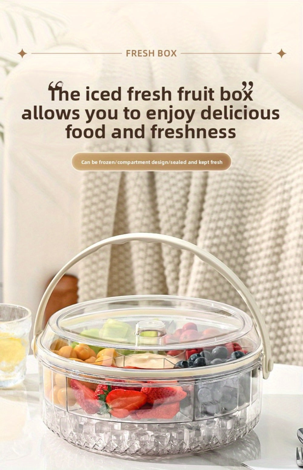 Portable Ice Bucket with Lid Large Capacity Insulated Beverage Cooler for Outdoor Party Beer Champagne Fruit