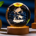 3D Sea Turtle Crystal Ball Night Light ¨C LED Color Glow Glass Orb Lamp with Bamboo Base, Ocean Animal Figurine Desk Light for Home Bedroom Decor, Unique Gift for Turtle Lovers, Elders & Friends (2.36in)