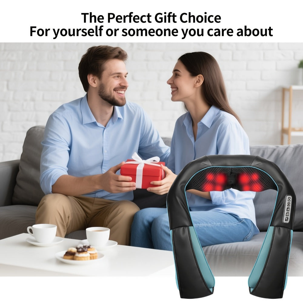 Acupressure Massager ¨C Electric Acupoint Deep Kneading Neck & Shoulder Massager for Back, Waist, Legs, Feet & Muscles, Portable Full Body Relief Device, Ideal Gift for Parents, Seniors, Men & Women