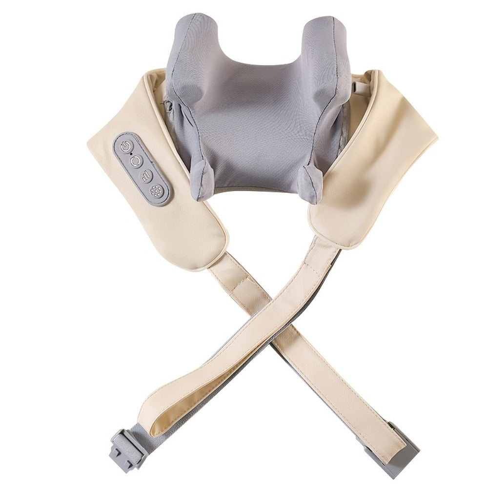 Neck Massager Shiatsu with Heat ¨C 6-Node Deep Kneading Wireless Massager for Neck, Shoulders & Trapezius Muscles | Hands-Free Electric Neck & Shoulder Massager with Heating Function