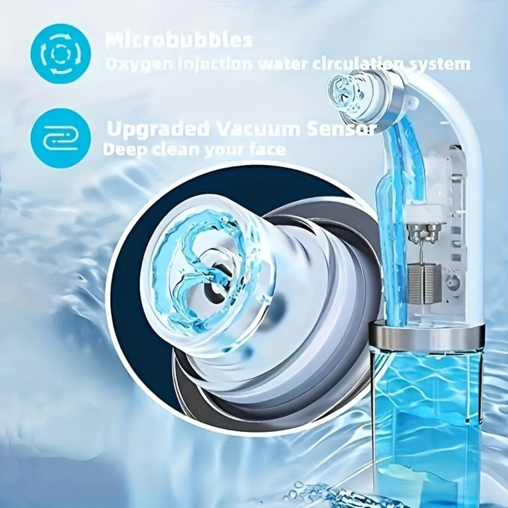 Pore Vacuum Blackhead Remover ¨C 6 Interchangeable Heads & 3 Suction Levels, USB Rechargeable Electric Pore Cleaner, Visible Deep Cleansing Facial Extractor for Men & Women, All Skin Types