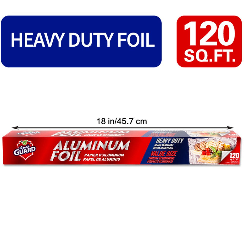Aluminum Foil Roll 12 Inch Wide for Restaurant Food Wrapping Burritos Hot Dogs Sandwiches 60-240 SqFt