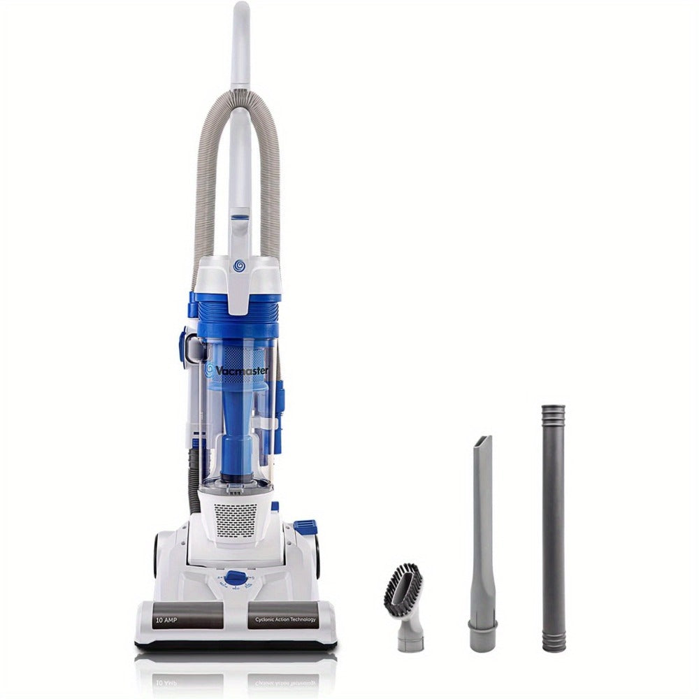 Bagless Upright Vacuum Cleaner Vacmaster UC0101 Strong Suction 20ft Cord 13-Inch Cleaning Path for Carpet Hard Floor Pet Hair Portable Home Floor Cleaner