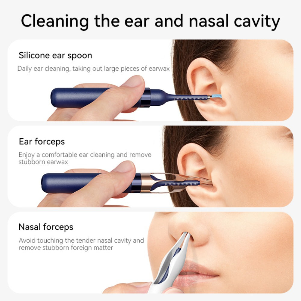 Earwax Removal Tool Set with Light & Camera ¨C Rechargeable Ear Cleaning Kit for iOS & Android, Ear Wax Remover with Otoscope