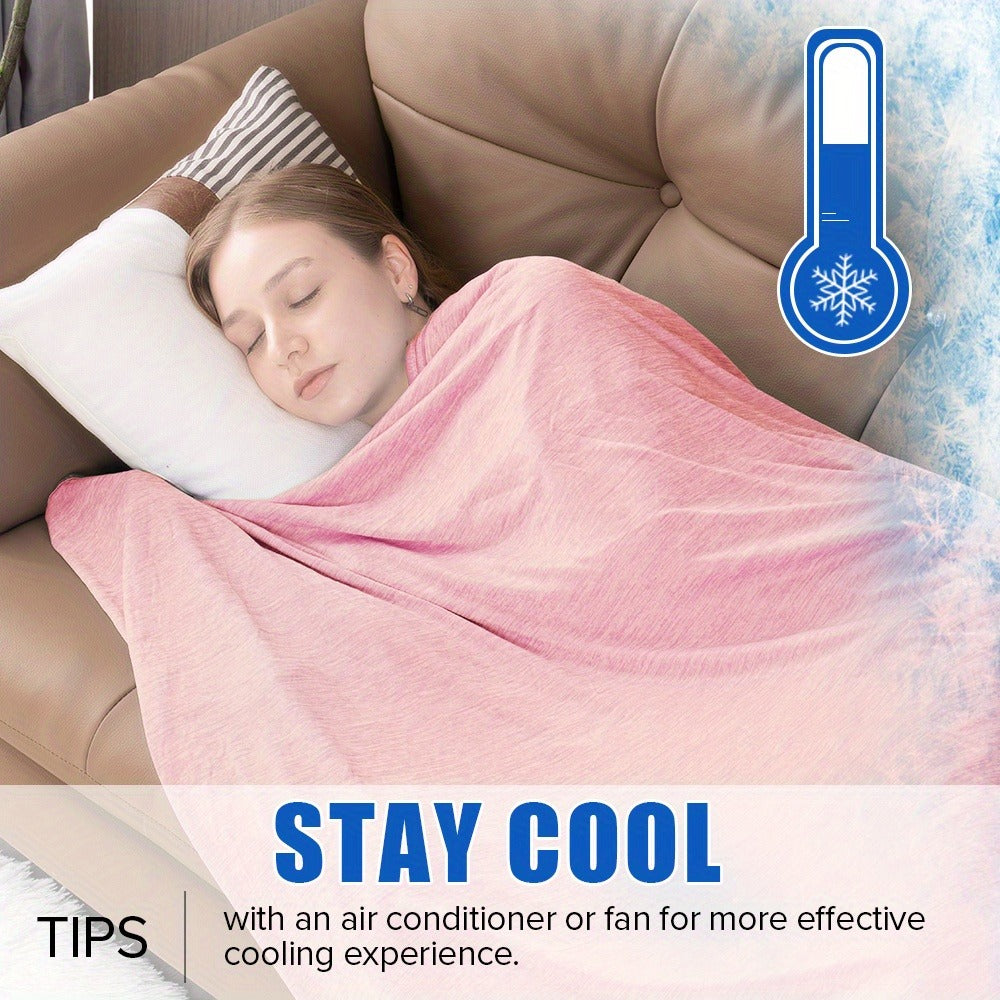 Cooling Blanket for Hot Sleepers - Summer Lightweight Breathable Throw Blanket Double-Sided Soft Cool Blanket for Bed Couch Sofa Night Sweats Hot Flashes Relief Tie-Dye & Solid Colors