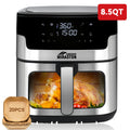 8.5QT Digital Air Fryer 8-in-1 with Touchscreen Display & 8 Presets, 1500W Air Fry, Bake, Roast & Broil, Stainless Steel Basket, Large Capacity Family Air Fryer, 120V, Black