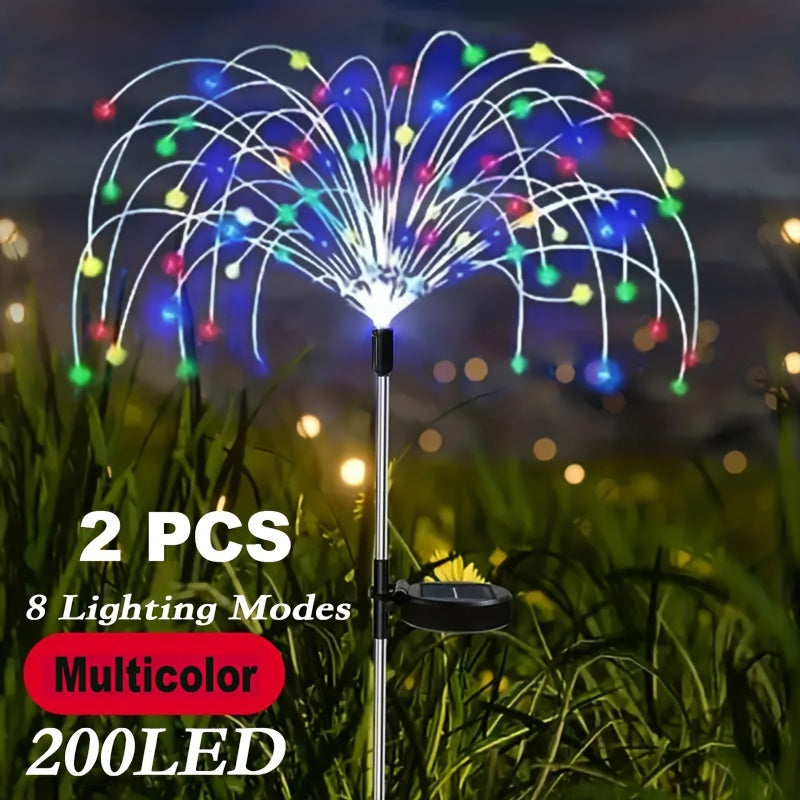 Solar Fireworks Lights Outdoor ¨C 60 to 420 LED Solar Garden Fairy Lights with 8 Modes, Waterproof Copper Wire Sparkler Lights for Garden, Patio, Yard, Pathway & Holiday Decoration