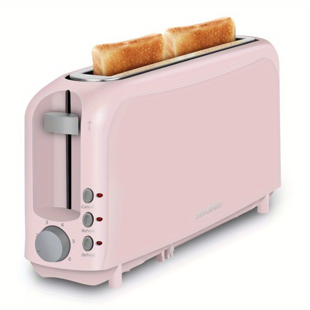 2-Slice Toaster ¨C 6 Shade Settings, Cancel, Reheat & Defrost Functions, Removable Crumb Tray, 750W Compact Design for Bread, Waffles & Bagels, Available in Red, White, Black, Yellow, Pink & Blue
