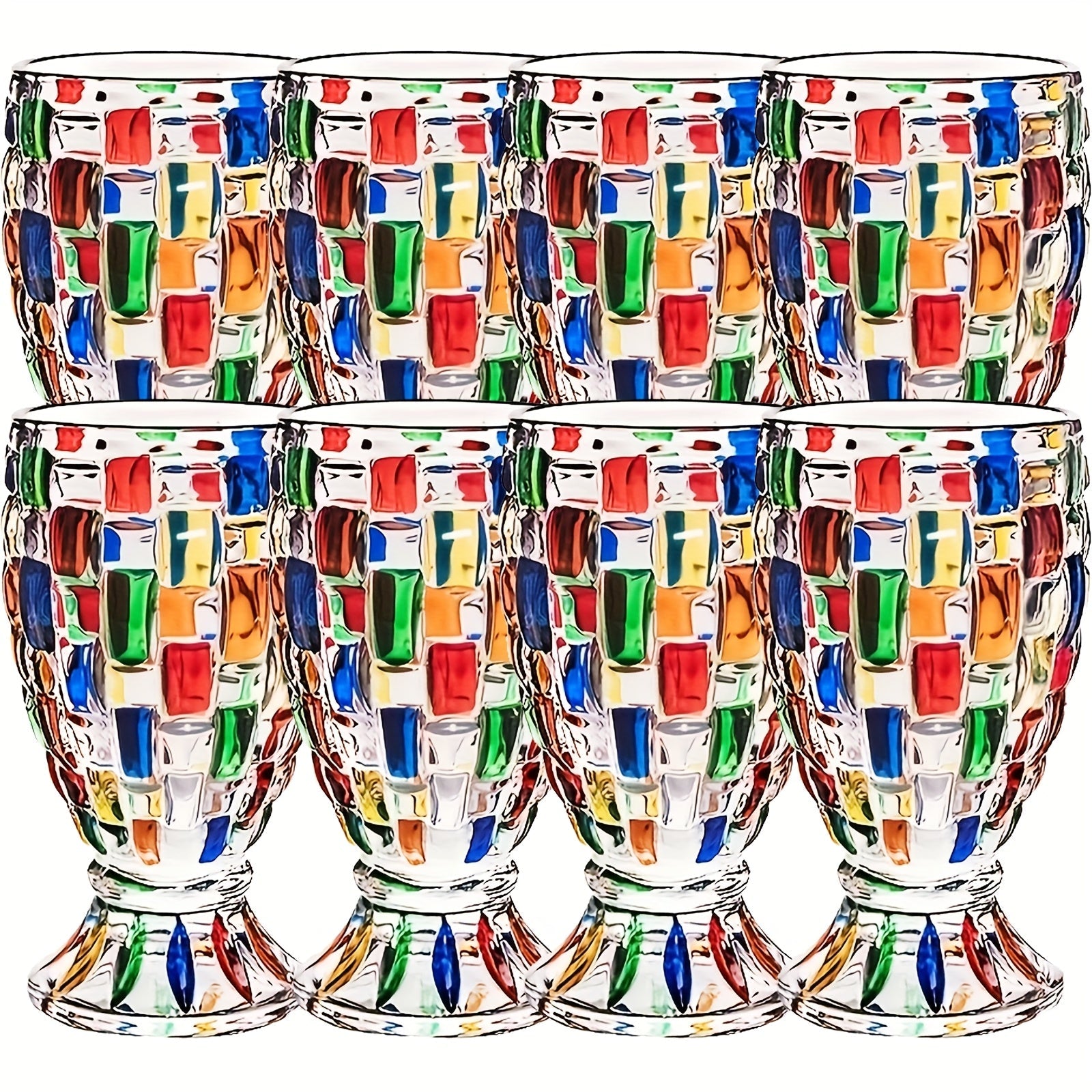 Colored Champagne Flutes Set of 4 or 8 Cocktail Glasses Sparkling Wine Glasses Non-Slip Bubbly Glasses for Birthday Wedding Christmas Valentine Party Gift