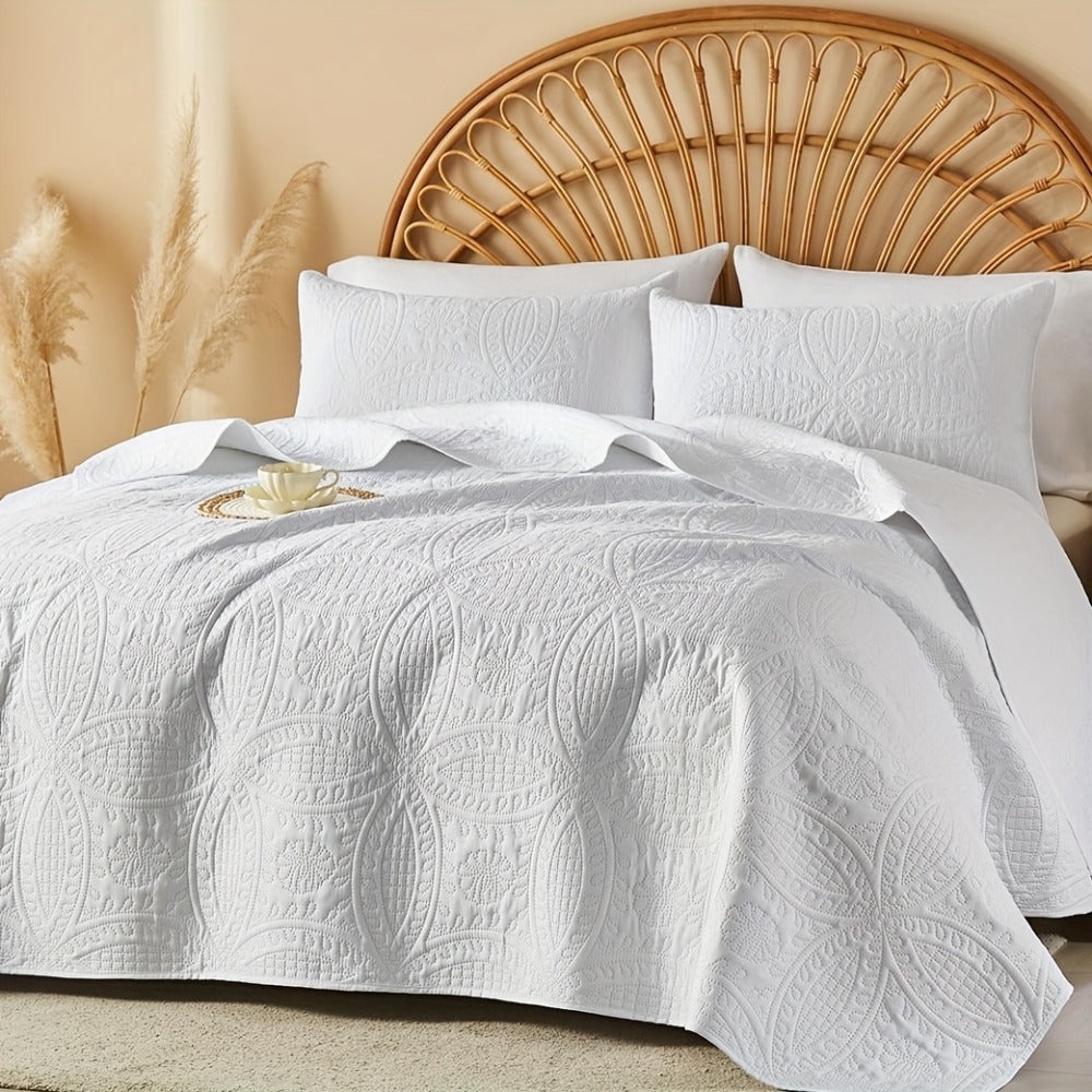 Quilt Set 2-3pcs ¨C Lightweight Microfiber Bedspread Coin Pattern Coverlet All Seasons Twin Full Queen King Cal King