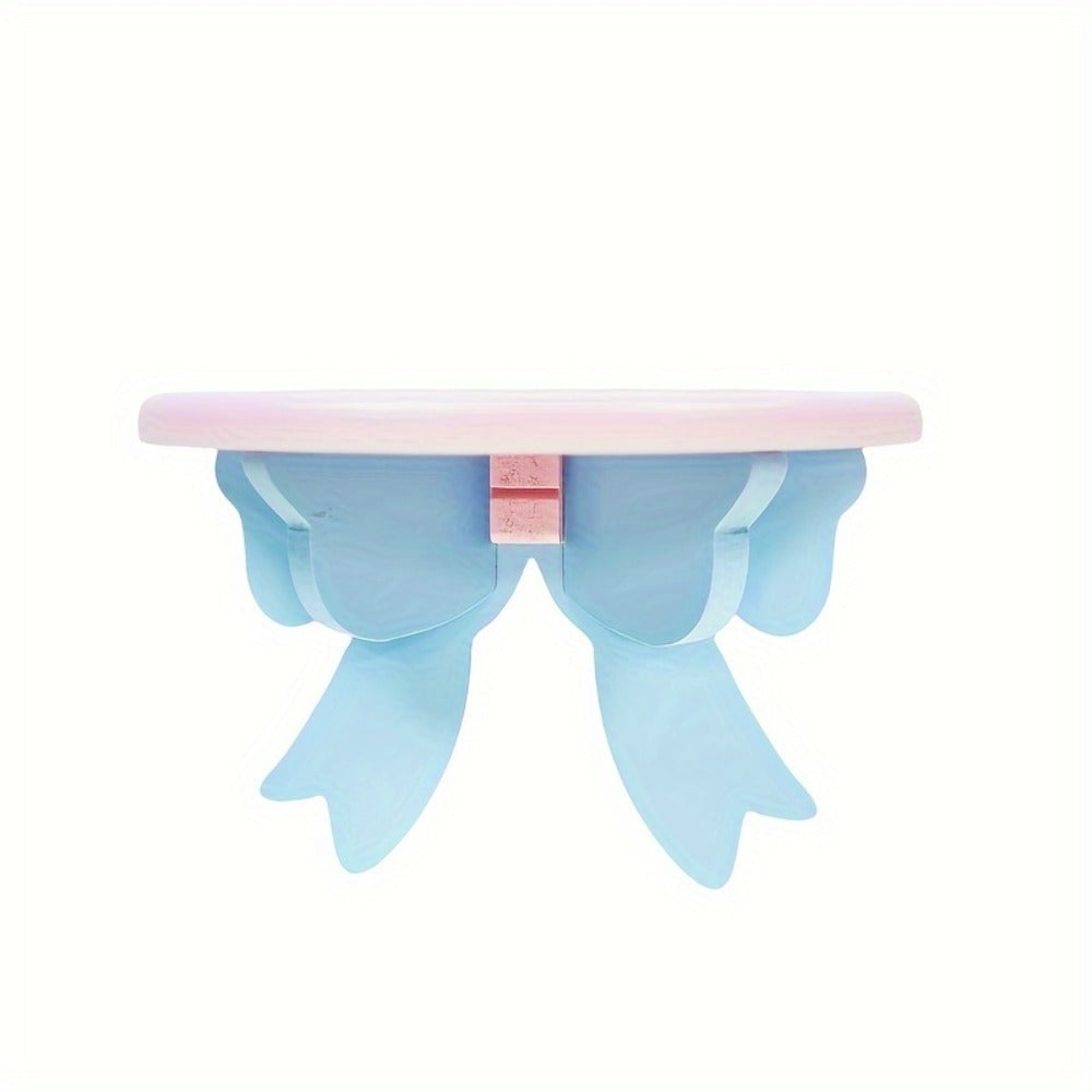 Floating Wooden Wall Shelf with Bow Design - Wall-Mounted Storage Rack for Bathroom Kitchen Living Room Bedroom Decor