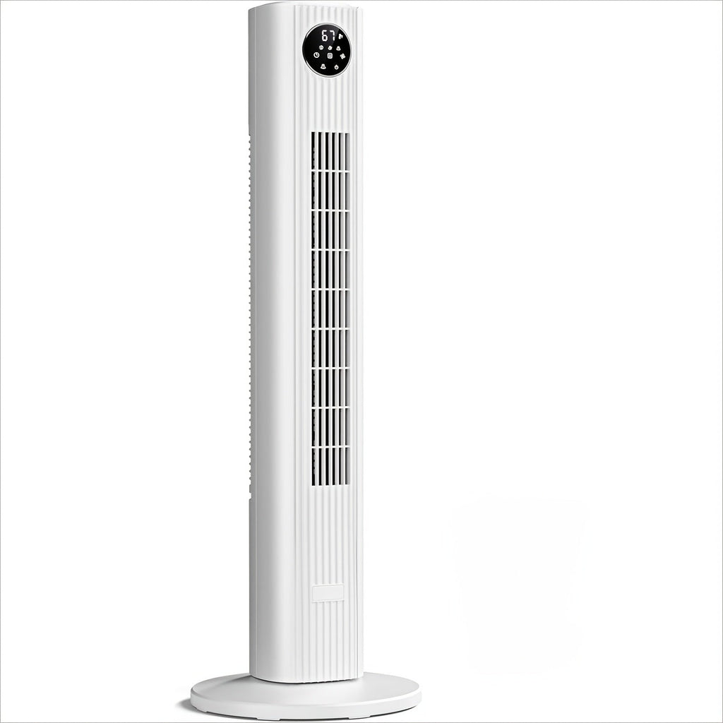Tower Fan 35-Inch Bladeless 85¡ã Oscillating Standing Floor Fan 3-Speed Quiet Cooling with 12H Timer for Bedroom Office Living Room Home