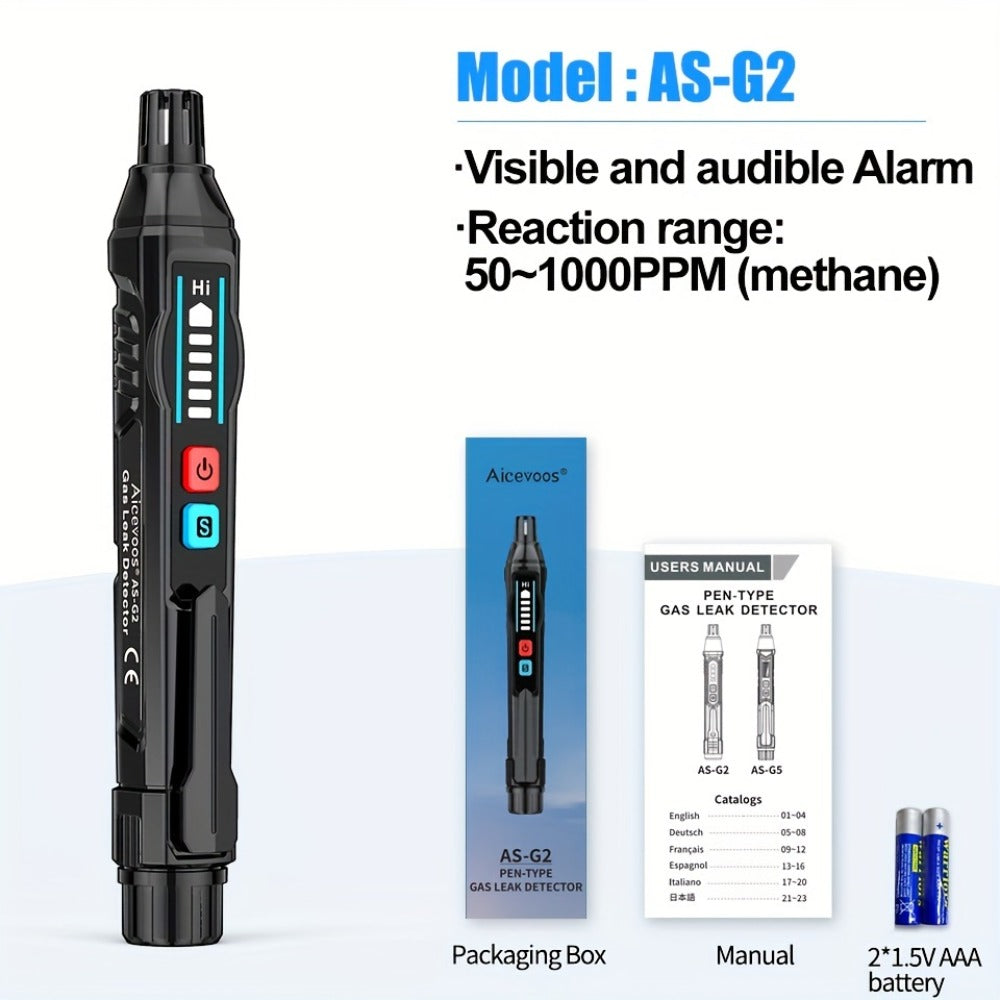 Combustible Gas Leak Detector - High Sensitivity Natural Gas & Methane Alarm with Audible & Visual Alert for Home & Industrial Safety