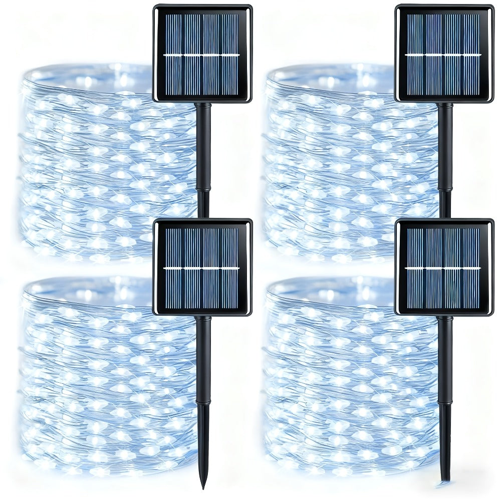 4Pack Solar String Lights 400 LED Outdoor Fairy Lights 160FT 8 Modes Waterproof Garden Patio Christmas Wedding Party Decoration