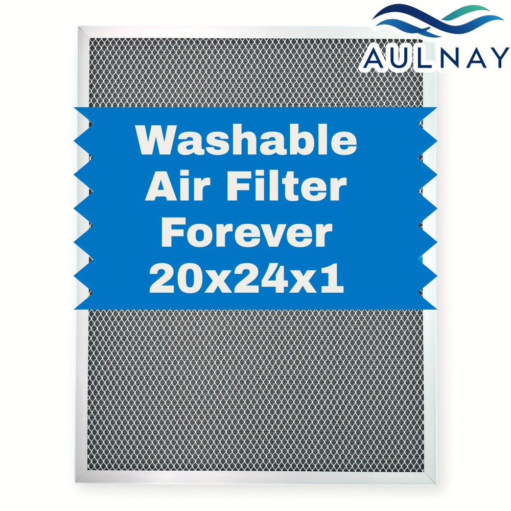 Washable Electrostatic HVAC Air Filter MERV 8 Lifetime Reusable, 6-Layer Filtration MPR 600 FPR 5, Increases Airflow, Healthier Indoor Air for Home and Office, Multiple Sizes Available