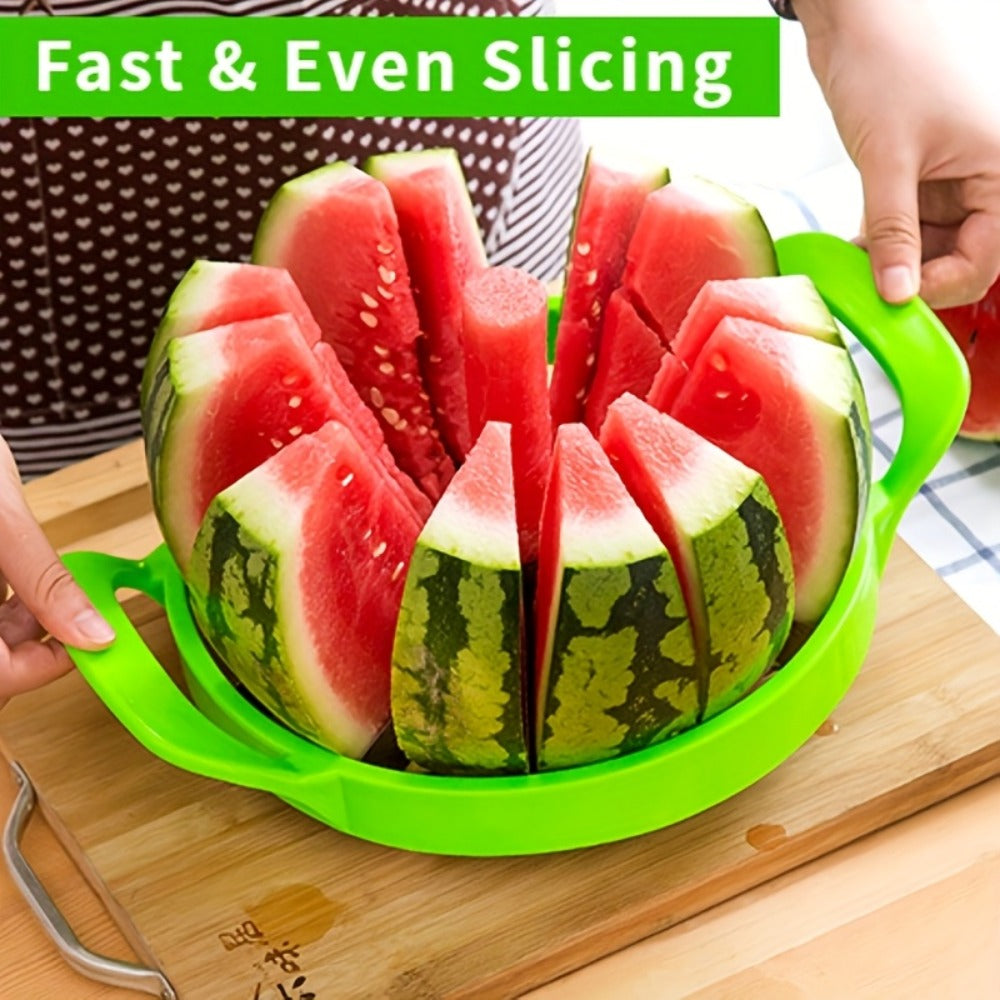 Stainless Steel Watermelon Slicer Cutter Fruit Divider Kitchen Gadget