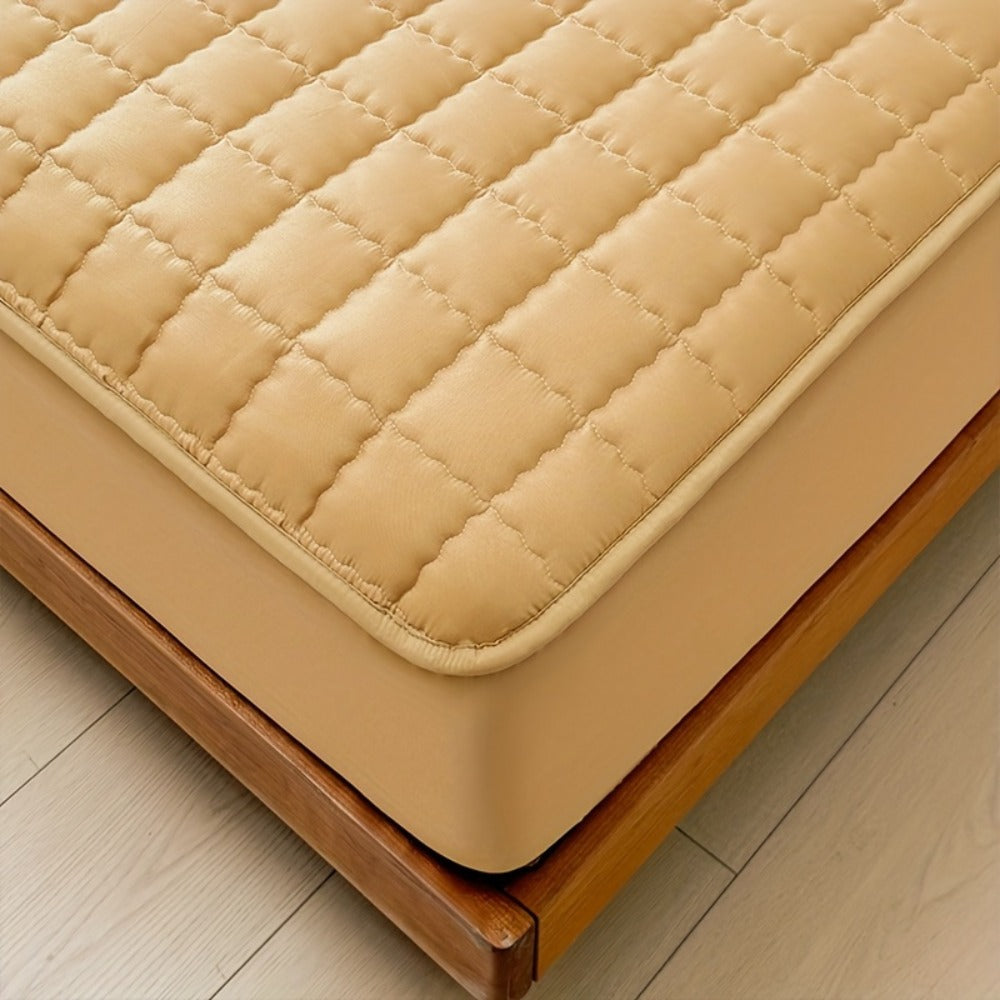 Quilted Waterproof Mattress Protector Soft Breathable Mattress Cover with Deep Pocket for Full Queen King - Solid Color Bedding Pad for Bedroom Guest Room Hotel Apartment School