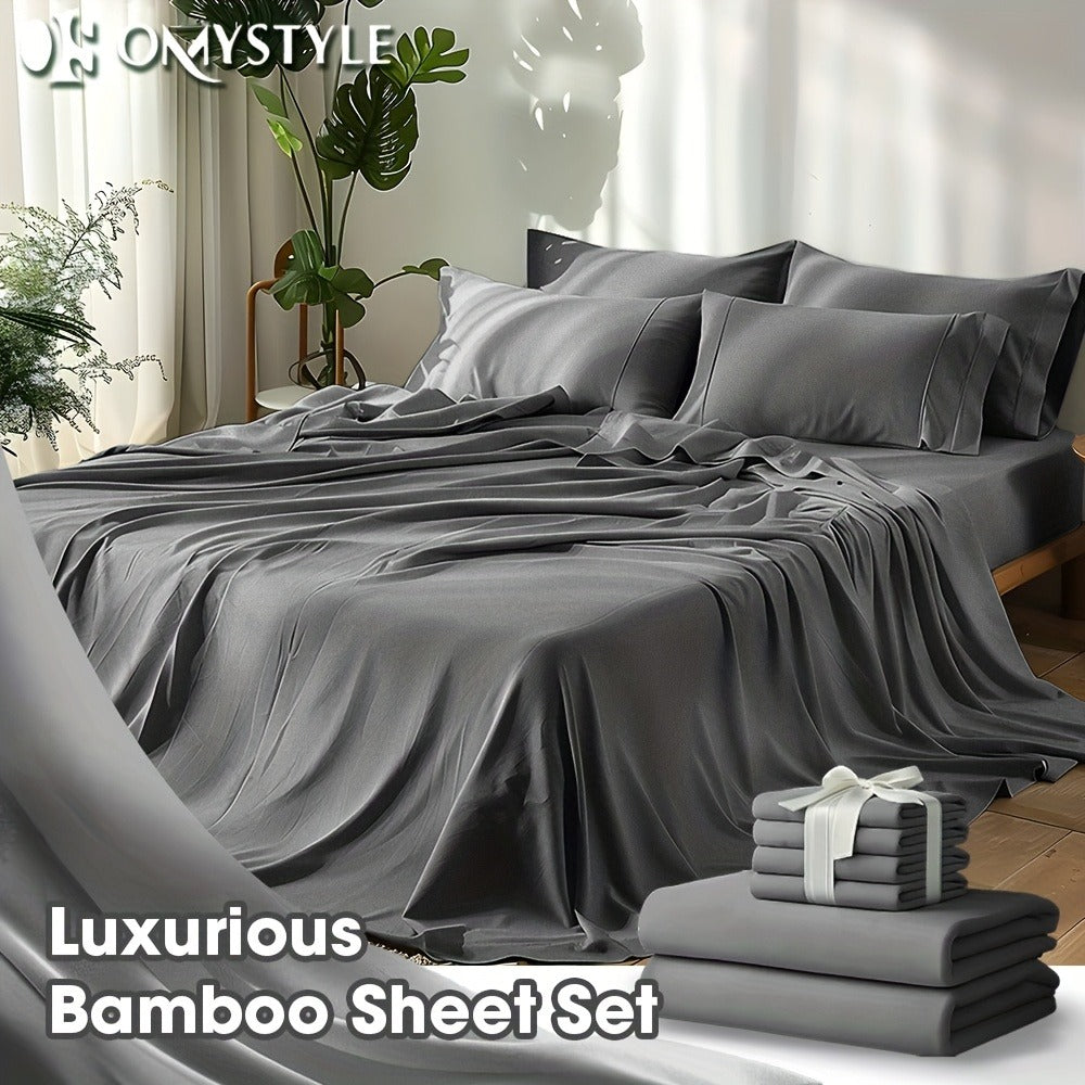 Fitted Sheet Set Cooling Deep Pocket - 2000TC Soft Microfiber Bed Sheet, Shrink Fade Wrinkle Resistant, 11 Colors 4 Sizes