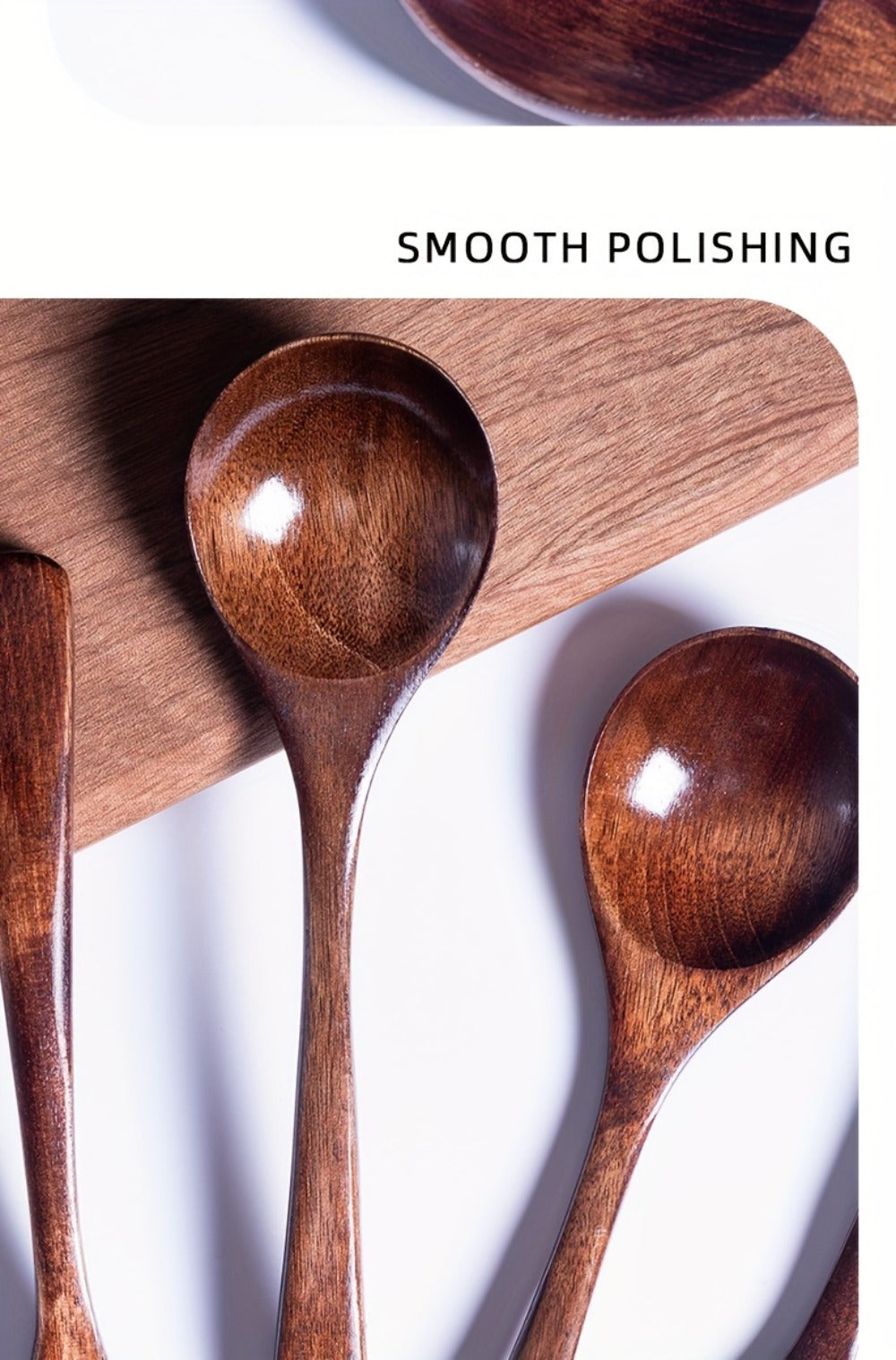 Wooden Spoons for Eating 8pcs ¨C 7.28 Inch Small Wood Teaspoons for Stirring Coffee, Tea, Honey, Cooking & Serving Soup Dessert, Wooden Spoon Set