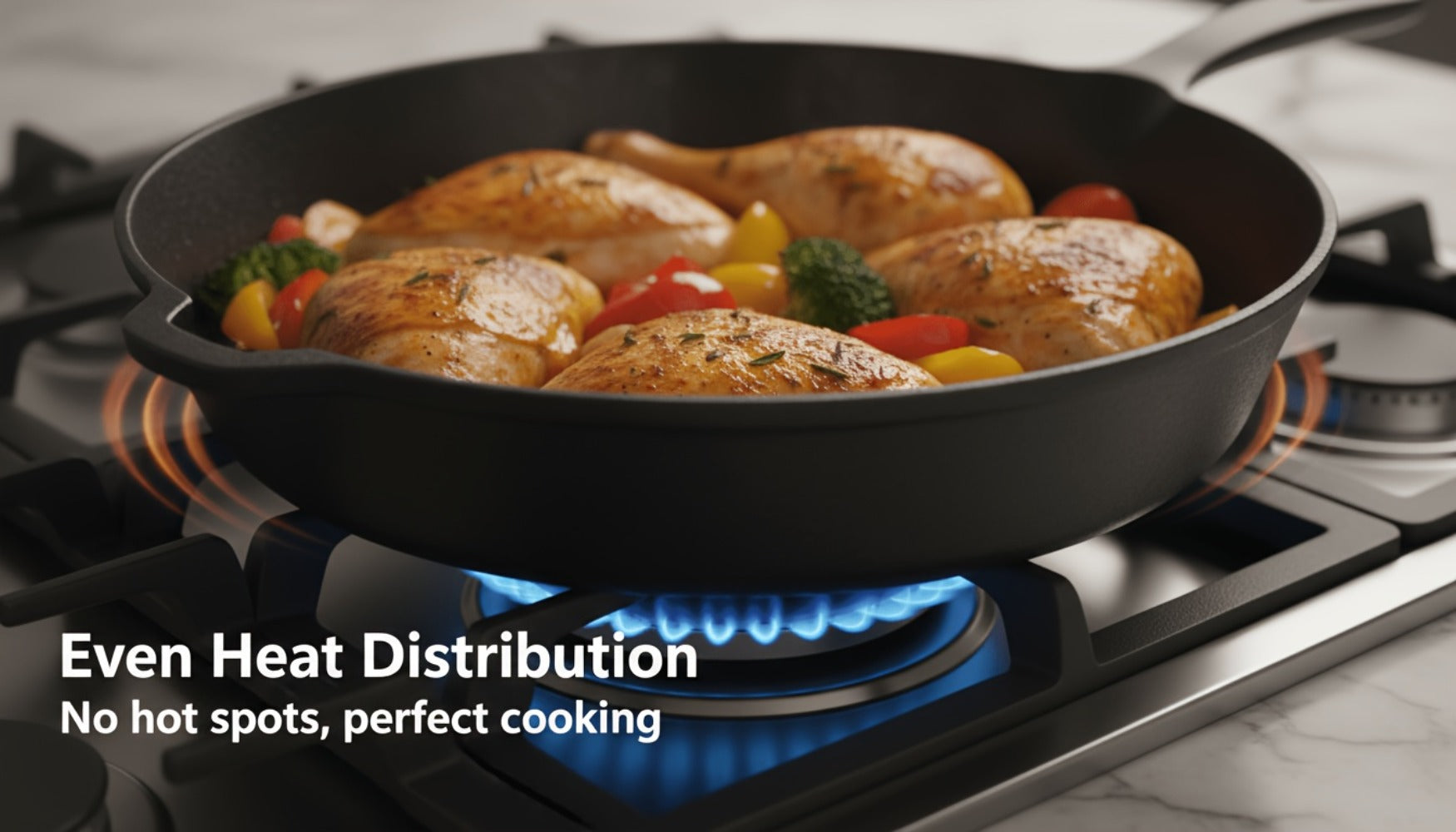 Cast Iron Cookware Set for Kitchen Camping BBQ - Non-Stick Skillet Dutch Pot Frying Pan Baking Tray Griddle Options, Oven Safe Stovetop Campfire Cookware for Home RV Holiday Cooking Multiple Set Choices
