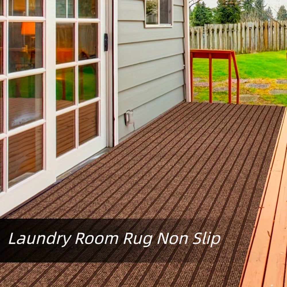 Runner Carpet with Rubber Backing - Non-Slip 1800G/sqm Heavy Duty Washable Indoor Outdoor Rug | Hallway, Entryway, Laundry Room & Balcony Runner Mat | Multiple Sizes & Colors