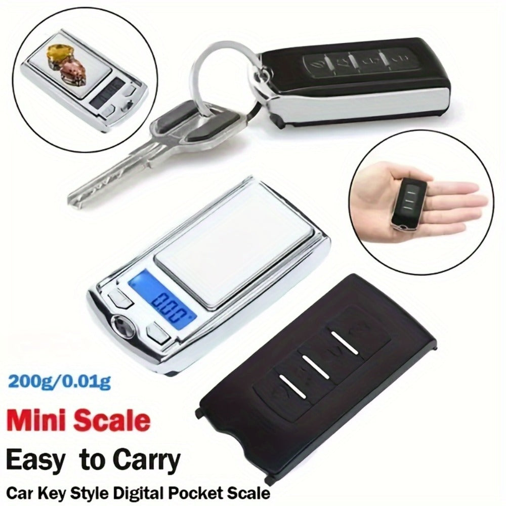 Mini Digital Pocket Scale 0.01g Precision ¨C Portable Keychain Scale with Backlit LCD for Jewelry, Herbs, Food & Kitchen Use ¨C Compact Lightweight Gram Scale