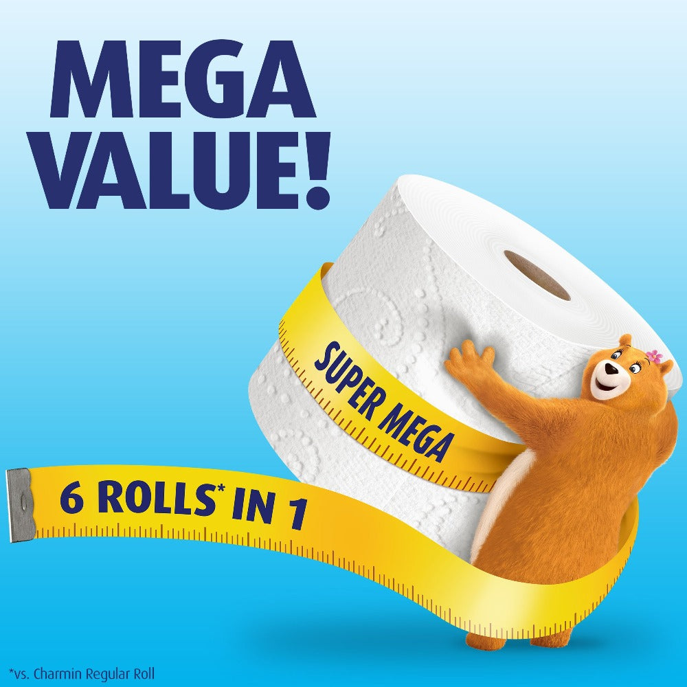 Charmin Ultra Soft Toilet Paper Mega Roll - 2-Ply 200 Sheets per Roll, Soft & Strong Bath Tissue, Available in Mega, Double, 16ct, 30ct, 328ct Bulk Pack Options for Home, Office & Commercial Use