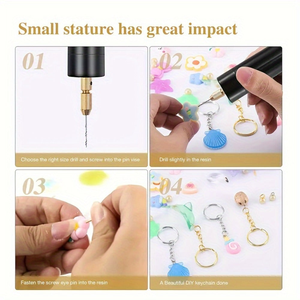 131PCS Resin Drilling Tool Set for Jewelry Making, 100 Eye Screws Gold & Silver, 8 Spiral Drill Bits, Hexagonal Pin, Tiger Pliers & Casting Mold, DIY Keychain Pendant Kit for Resin Wood Polymer Clay