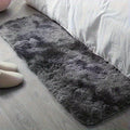 Tie-Dye Knotted Fluffy Mat Super Soft Thickened ¨C Cozy Indoor Area Rug for Living Room, Bedroom & Office, Stylish Floor Covering 15.74x47.24 in ¨C Dark Gray, Light Grey, Pink, White, Purple