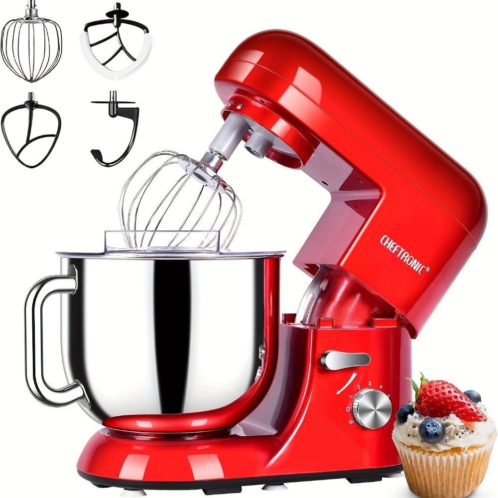 Electric Stand Mixer 7QT 650W ¨C CHEFTRONIC Tilt-Head Dough Mixer with 6 Speeds, Dough Hook, Whisk & Beaters, Splash Guard for Bread, Cake, Pizza, Cookie & More