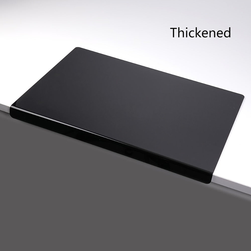 Acrylic Cutting Board with Counter Lip - BPA-Free Food-Safe Clear & Black Kitchen Chopping Board 60% Thicker Non-Slip Countertop Protector for Home and Professional Use