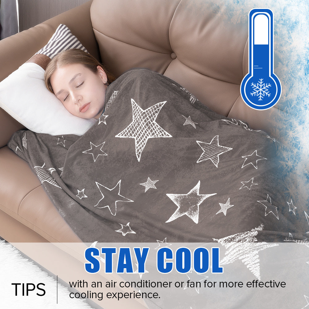 Cooling Blanket for Hot Sleepers - Summer Lightweight Breathable Throw Blanket Double-Sided Soft Cool Blanket for Bed Couch Sofa Night Sweats Hot Flashes Relief Tie-Dye & Solid Colors