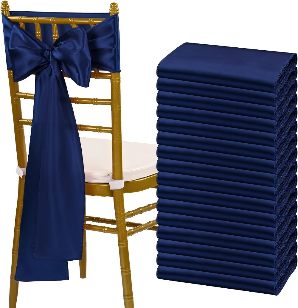 100pcs Satin Chair Sashes Bows for Wedding Banquet Party Event Decoration ¨C 13 Colors, 18¡Á275cm