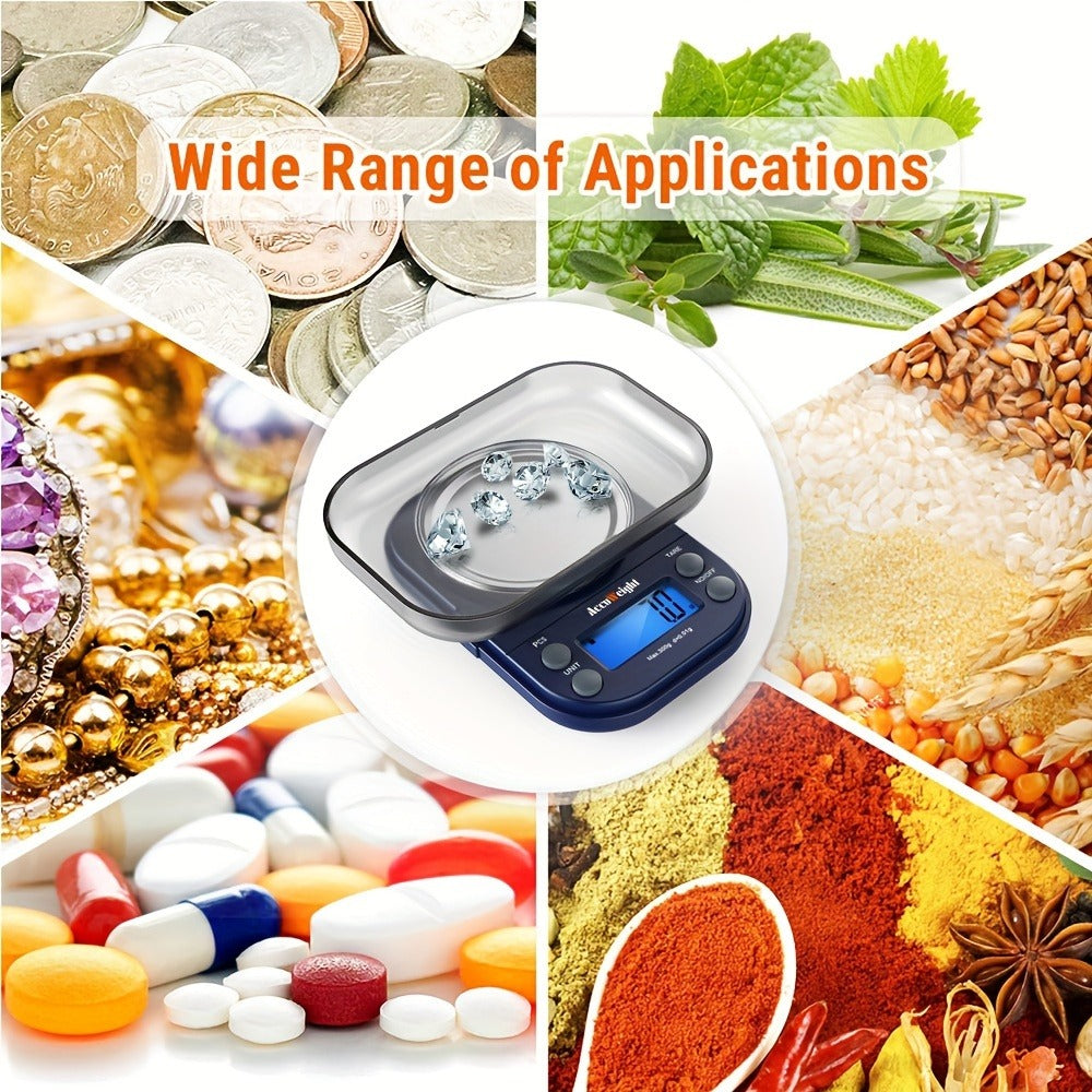 Digital Pocket Scale 300g 0.01g High Precision Jewelry Coffee Food Kitchen Scale with Tare Calibration