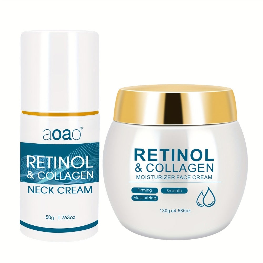 Retinol & Collagen Moisturizer Face Cream with Hyaluronic Acid & Vitamin E, Hydrating Firming Anti-Aging Day & Night Cream for All Skin Types, Hypoallergenic Neck & Face Moisturizer ¨C 130g