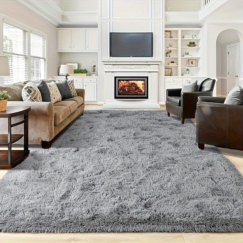 Gradient Color Soft Area Rug - Washable Anti-Slip Shaggy Fluffy Carpet for Living Room & Bedroom | Modern Machine-Made Floor Mat in Extra Large Sizes | Cozy Plush Rug in Multiple Colors