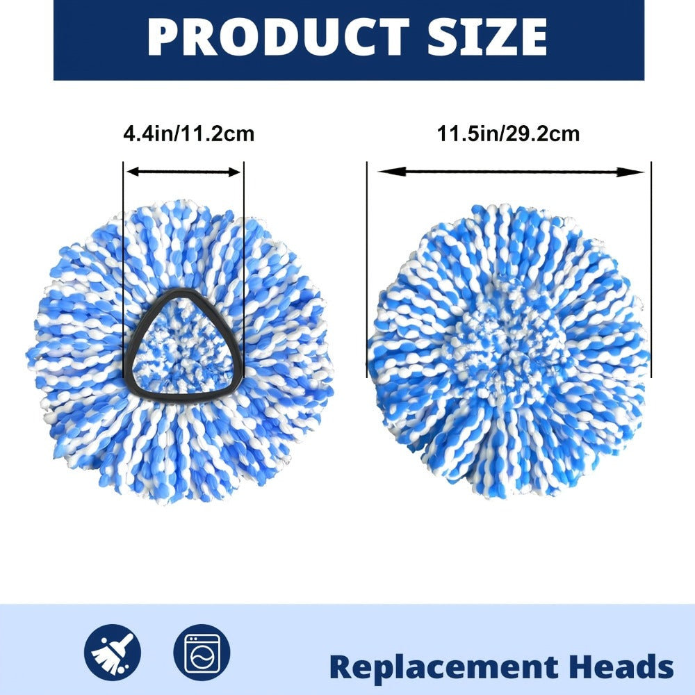 Spin Mop Replacement Heads 6 Pack with Scrub Brush & Base ¨C Microfiber Mop Heads Refills Machine Washable Deep Cleaning Floor Mop Pads for Spin Mop Bucket System Home Kitchen Hardwood Tile
