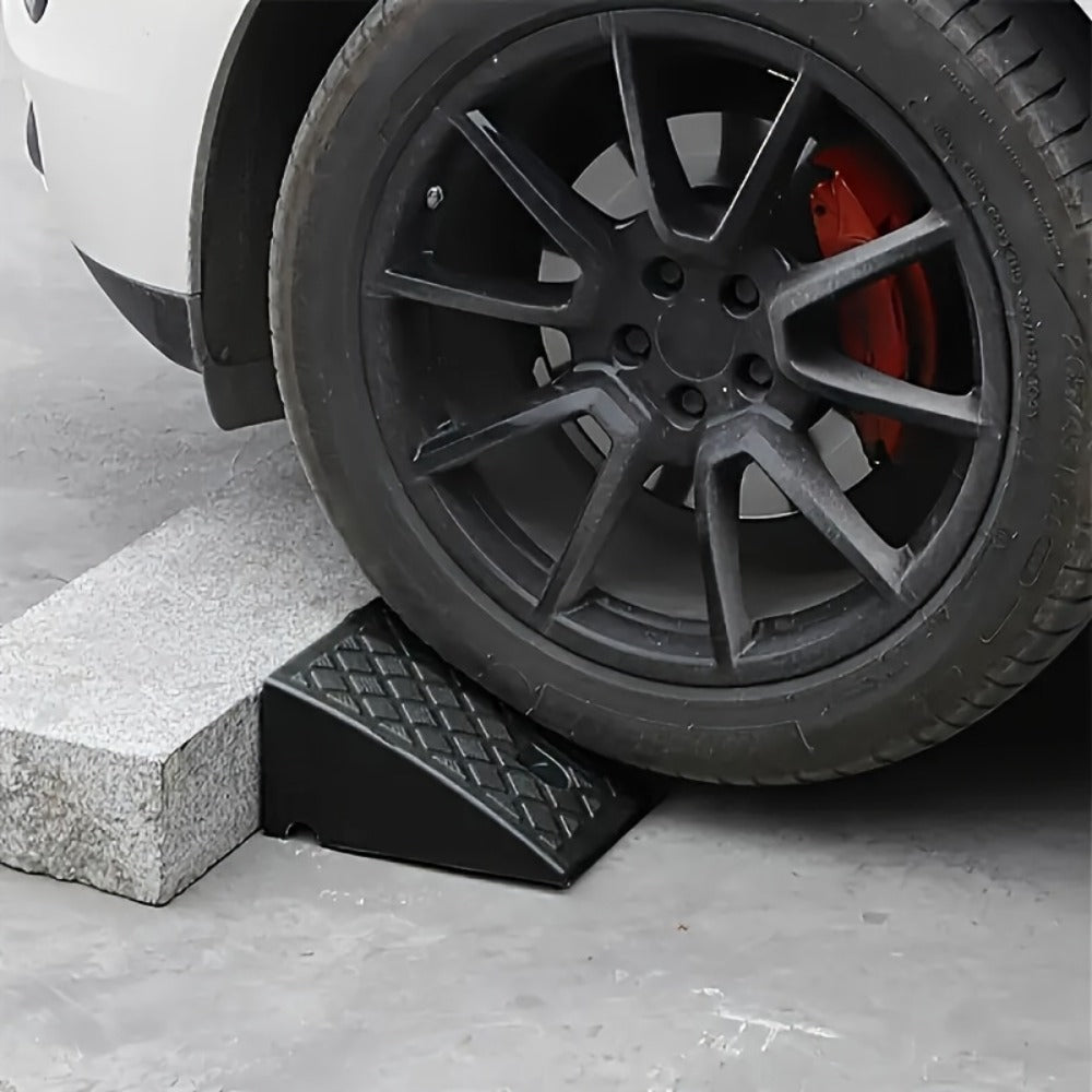 Curb Ramp Heavy Duty Plastic 3000 lb Portable Lightweight for Car SUV Motorcycle Bike Wheelchair Scooter Driveway Sidewalk Loading Dock Garage Outdoor Use Mobility Aid Ramp 2/4 Pack Black