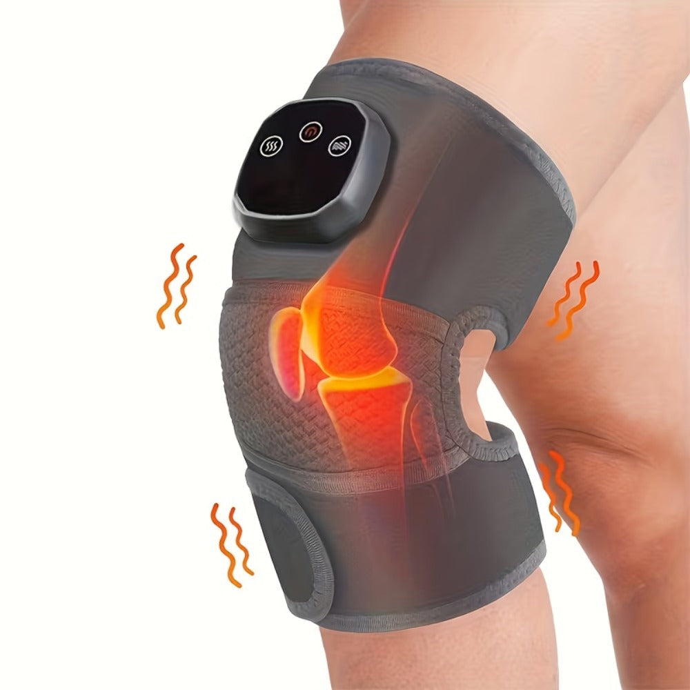 Heated Knee Massager with Vibration ¨C Electric Knee Heating Pad & Support Wrap for Arthritis, Joint Pain & Muscle Relief, Warm Knee Brace Massager for Men Women Home Use & Recovery