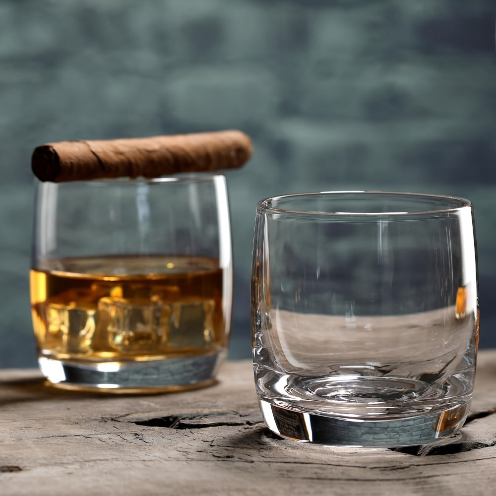 Whiskey Glasses Set of 6 ¨C Premium Crystal Bourbon Rocks Glasses 10.5oz, Clear Drinking Glasses for Scotch Cocktail Whisky Juice, Dishwasher Safe Glassware, Father's Day Gift for Men Dad