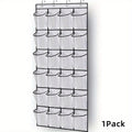 Over Door Shoe Organizer 24 Large Mesh Pockets ¨C Foldable Breathable Hanging Storage Rack, Durable Fabric Closet Hanger for Shoes & Accessories, Space-Saving Door Organization