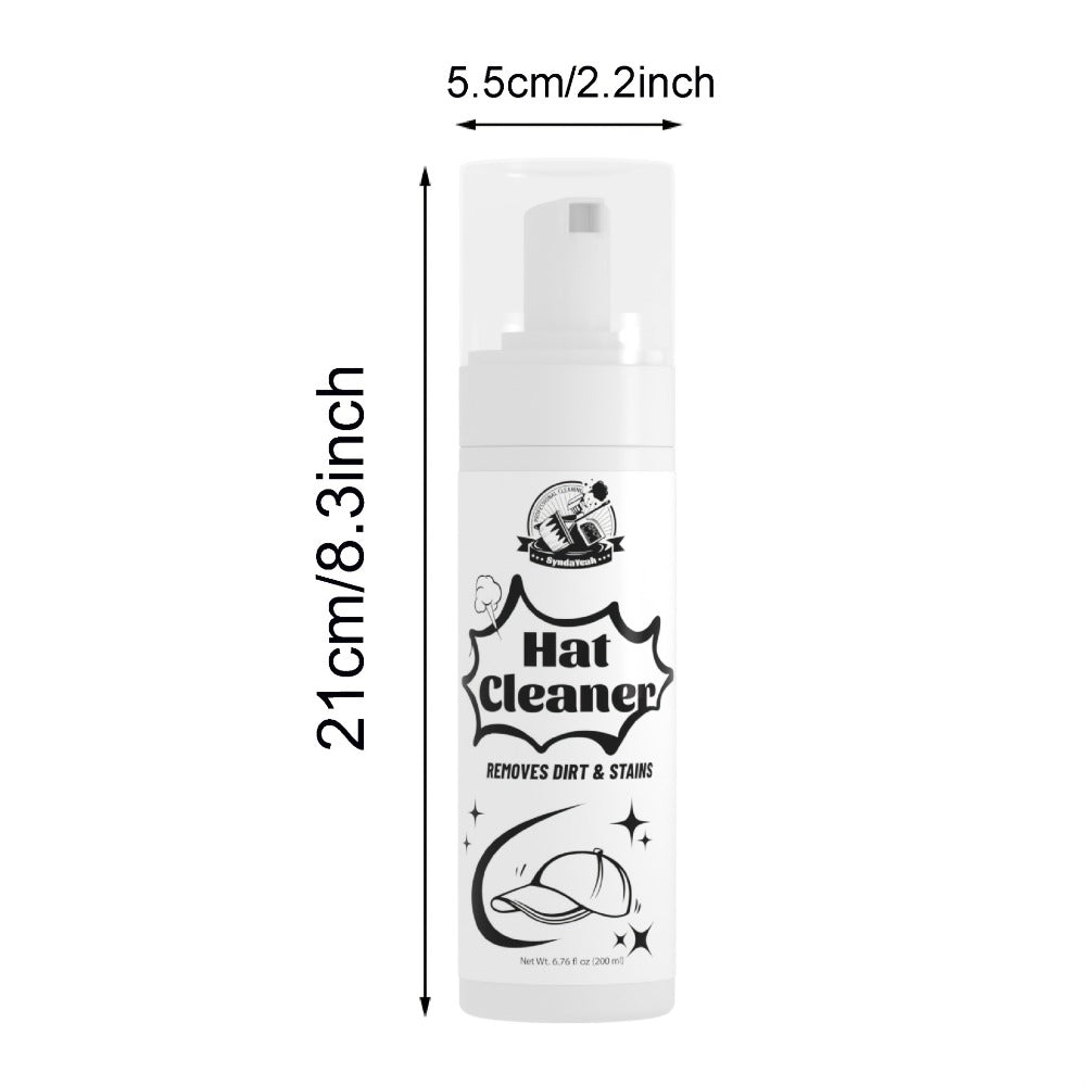 Hat Cleaner Foam Spray ¨C Professional Stain Remover for Wool, Felt & Fur Hats, Removes Dirt, Sweat & Fingerprints, 6.76 Fl Oz (200ml), All-Season Hat Care, Great Gift for Hat Lovers (1/2/3/5 Pack)