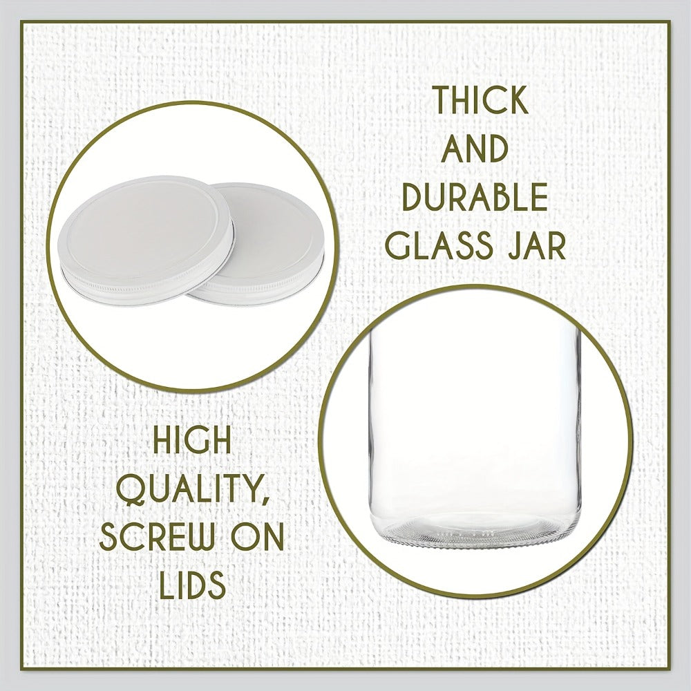 1 Gallon Wide Mouth Glass Jar with Flip Top Lid - Airtight Sealed Storage Jar for Fermentation, Pickling, Canning, Flour & Food Storage, 2 Pack