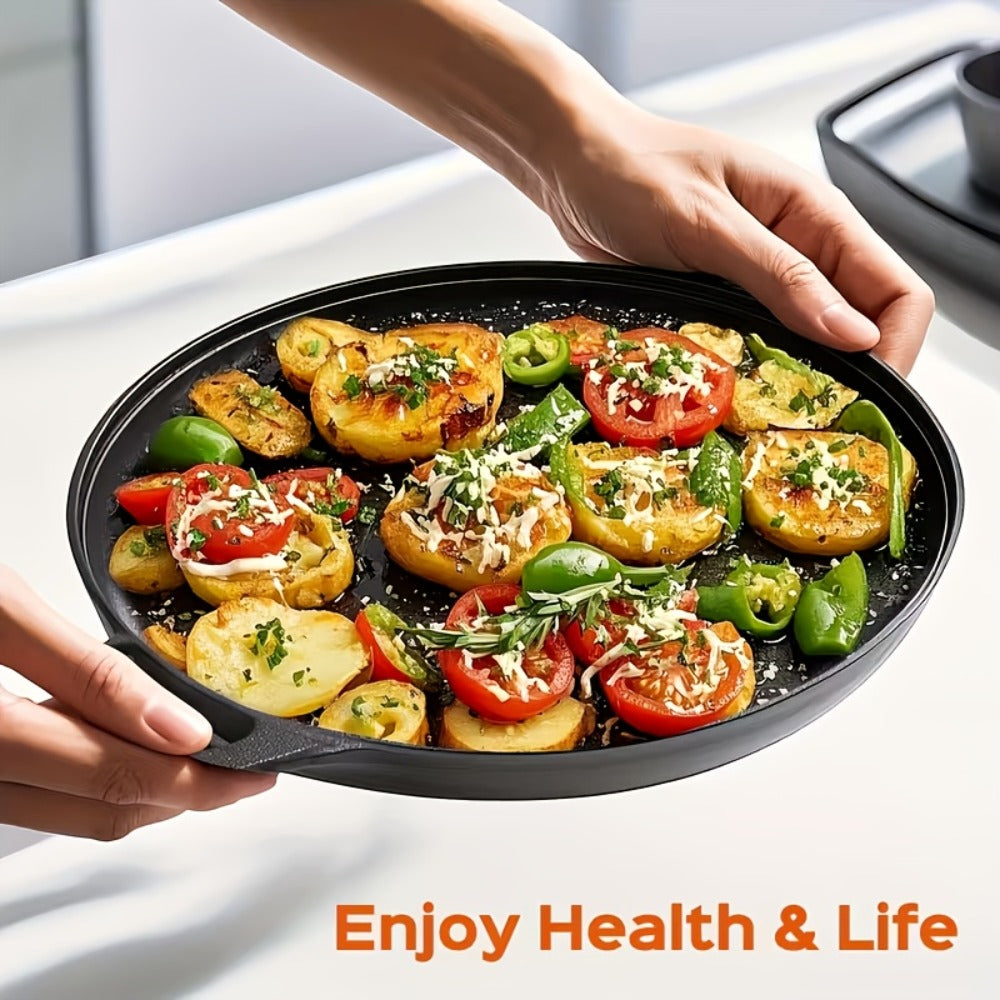 Pre-Seasoned Cast Iron Skillet Set 2 & 3 Piece ¨C Non-Stick Durable Even-Heating Pan for Pizza, BBQ & Pancakes | Oven, Stovetop, Grill & Campfire Safe Versatile Home & Outdoor Cooking Cookware
