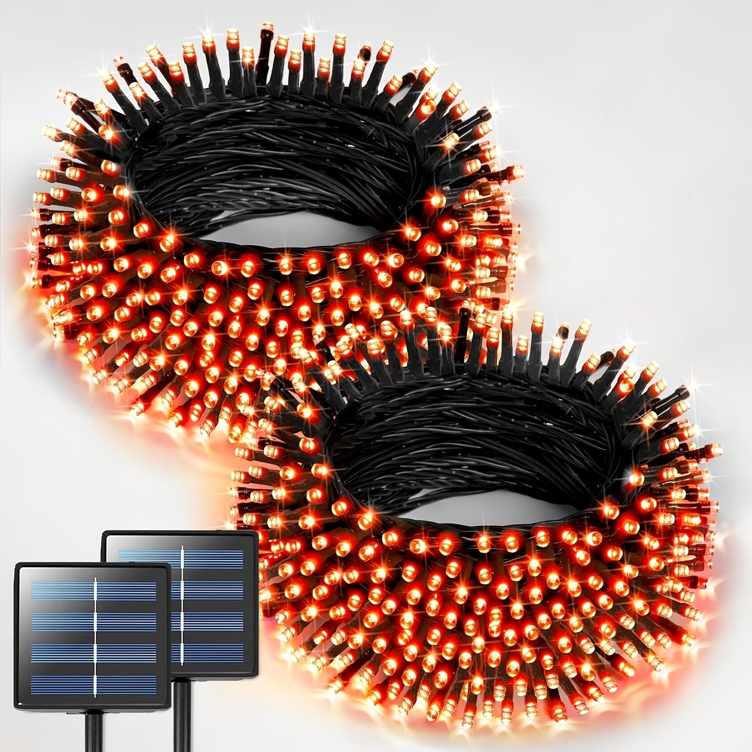 Solar LED Fairy String Lights IP65 Waterproof ¨C 40FT or 80FT with 8 Lighting Modes for Independence Day, Christmas, Wedding, Garden & Yard ¨C White, Warm White, Multi Color, Purple, Orange & Blue