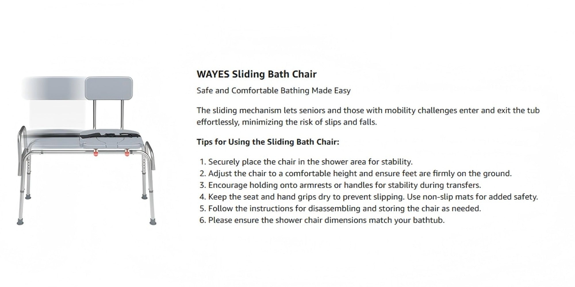Shower Chair for Elderly Heavy Duty 400 lbs Transfer Bench with Safety Belt Non-Slip Adjustable Height Tool-Free Assembly Bath Seat for Disabled Recovery Seniors 39 Inch Extra Long Shower Bench Bathtub Transfer Chair
