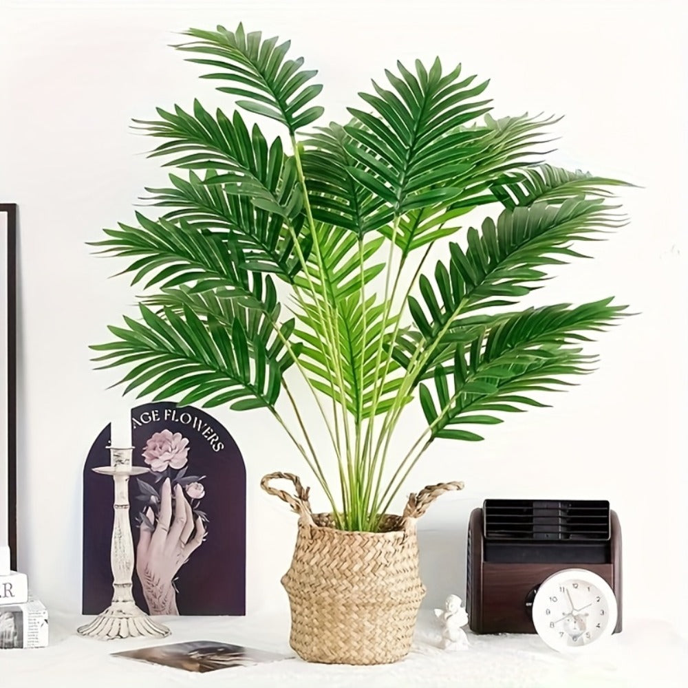 Realistic Artificial Plants 2pcs ¨C Lifelike Fake Plant Decor for Indoor & Outdoor, Home, Wedding, Garden & Festival Celebrations, Elegant Faux Greenery Decoration Set