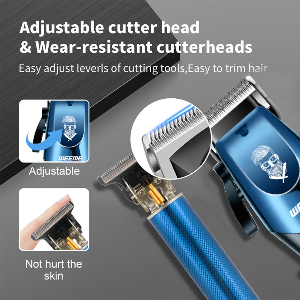 Men's Electric Hair Clipper Set USB Rechargeable with Nose Hair Trimmer & Shaver Wireless Professional Grooming Kit Father's Day Gift