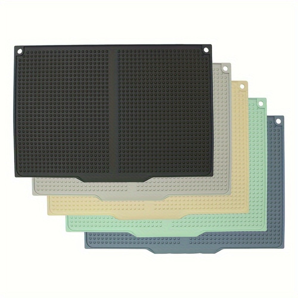 XL Kitchen Countertop Drying Mat 17.72x12.2 Inch Heat Resistant 446¡ãF Anti-Slip Splash-Proof Drain Pad, Dishwasher Safe Sink Stove Drying Pad Easy to Clean Space-Saving